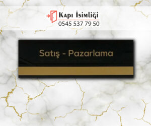 Dekoratif Ofis İçi Kapı İsimliği Tabelası Departman Levhası