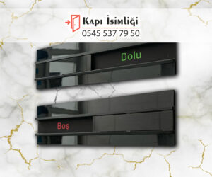 Siyah Boş Dolu Değiştirilebilir Kapı İsimliği